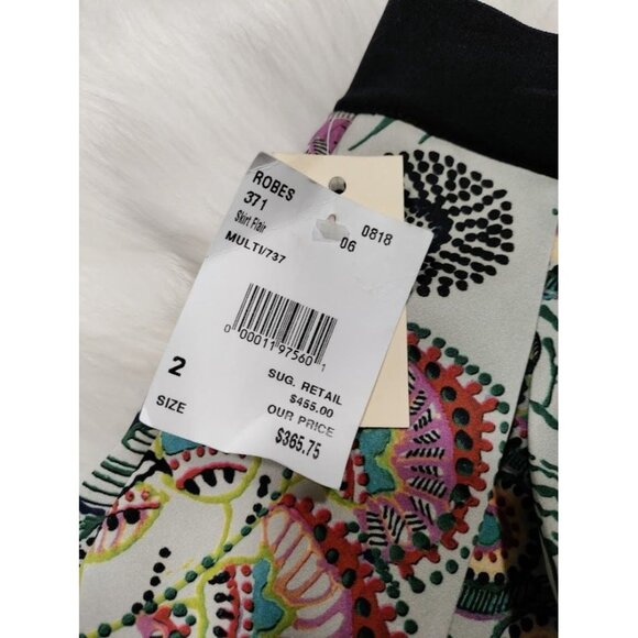NWT Roberta Scarpa Whimsical Paisley Floral Elastic Waist Pleated Skirt Size 2 - Picture 13 of 16